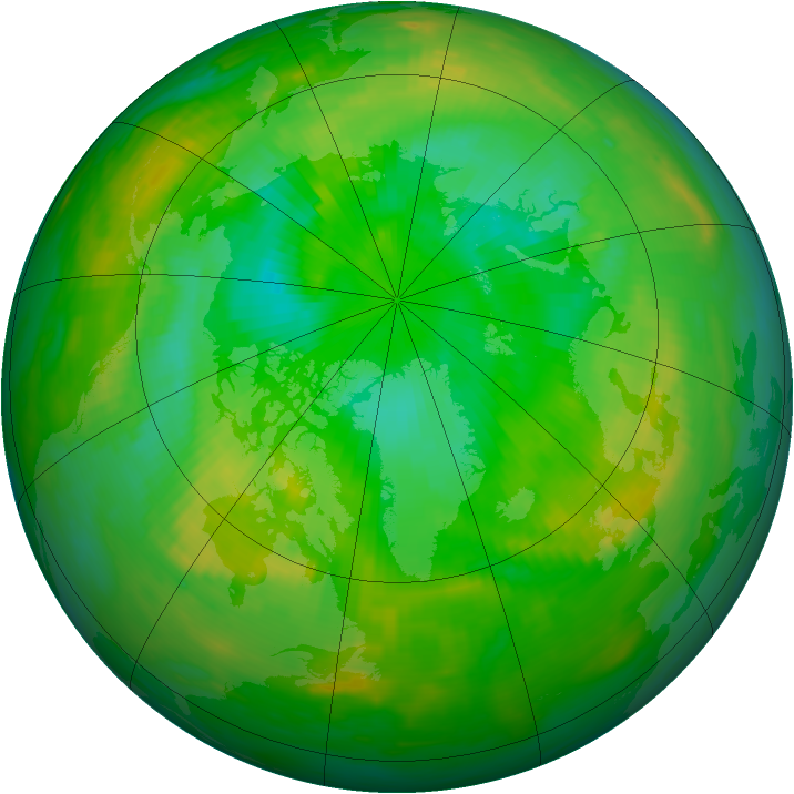 Arctic ozone map for 21 July 1979